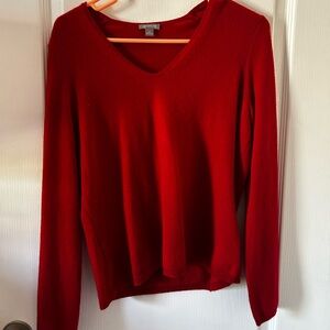 Red cashmere sweater